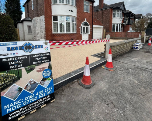 resin driveway completed in Manchester by Resin Pave Ltd